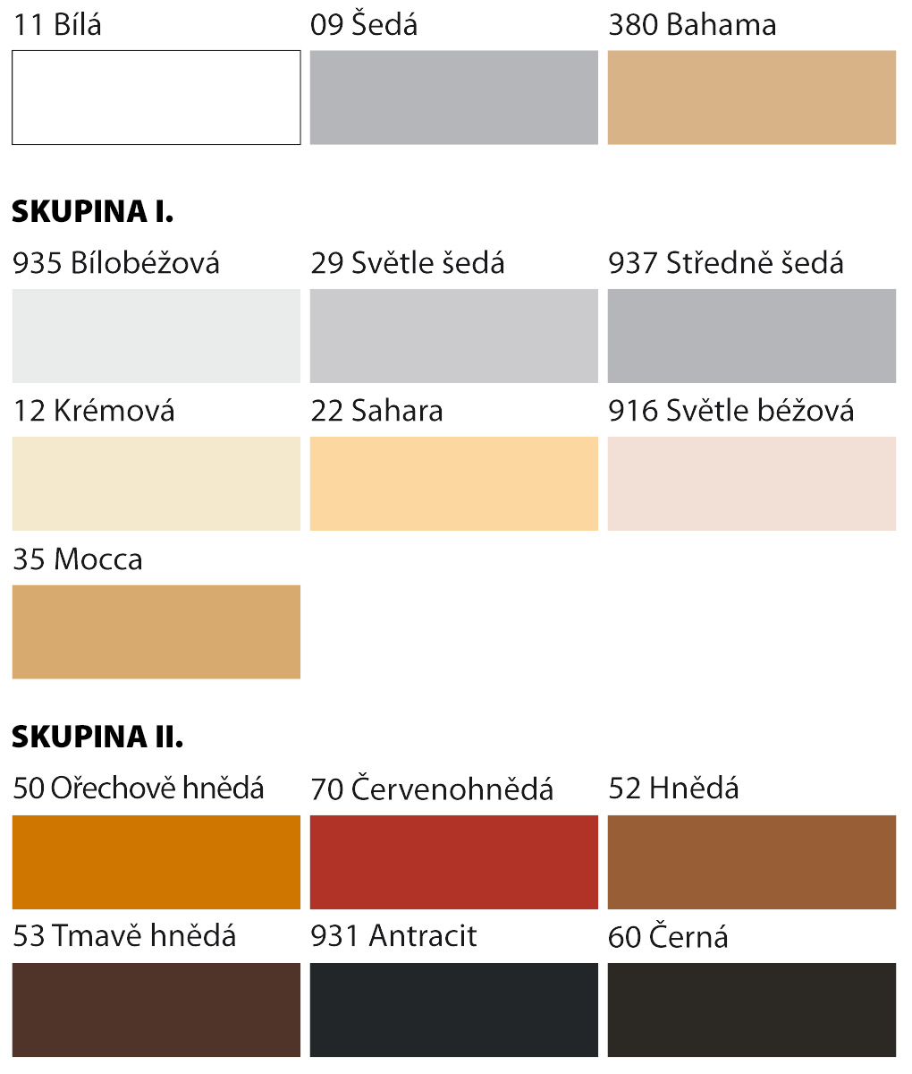 Barvy jsou pouze orientační - žádejte vrozník